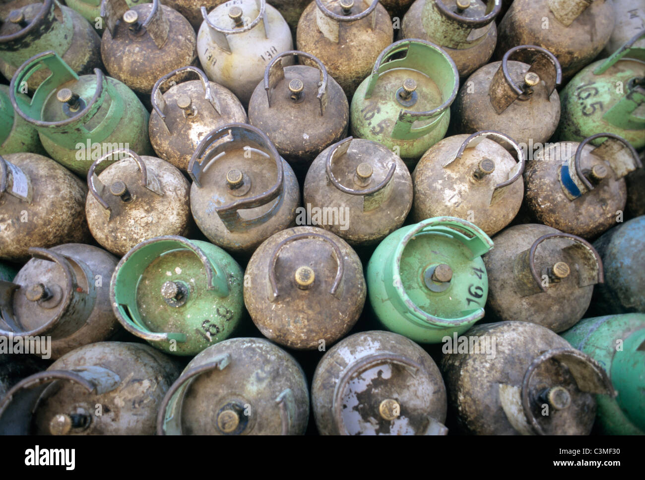 Jordan, View of old gas cylinders Stock Photo Alamy