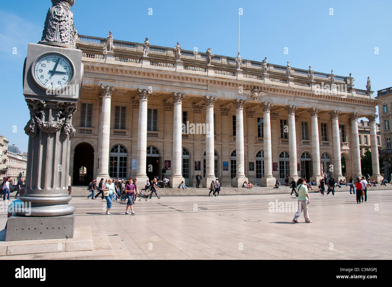 The Grand Theatre in the City of Bordeaux, France Europe EU Stock Photo
