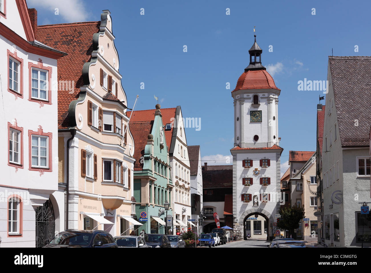 Germany, Bavaria, Swabia, View of Buildings Stock Photo