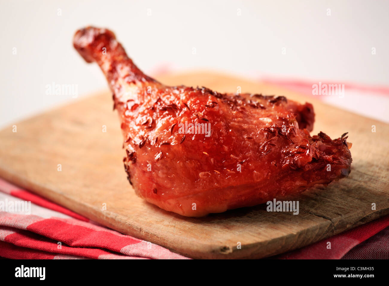 Roast leg of duck with crispy skin Stock Photo - Alamy