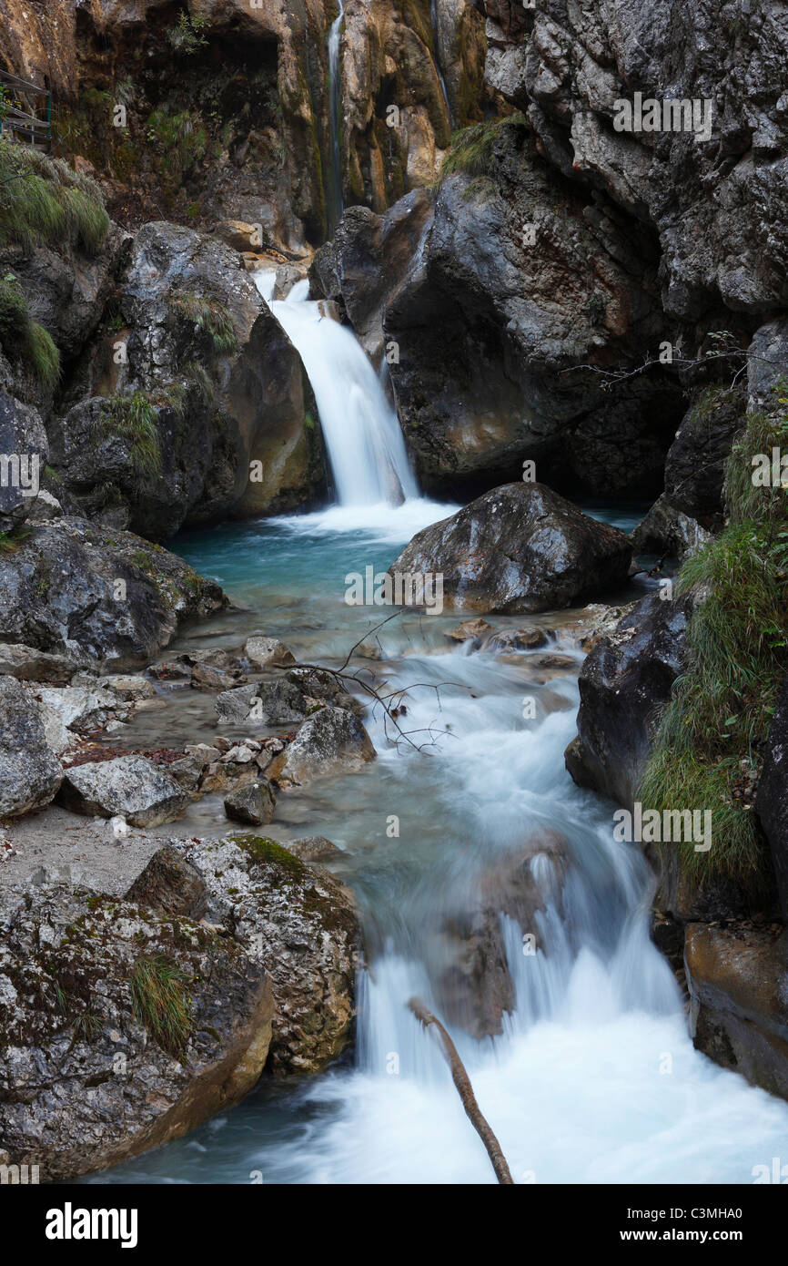 Austria, Carinthia, View of tschauko waterfall Stock Photo