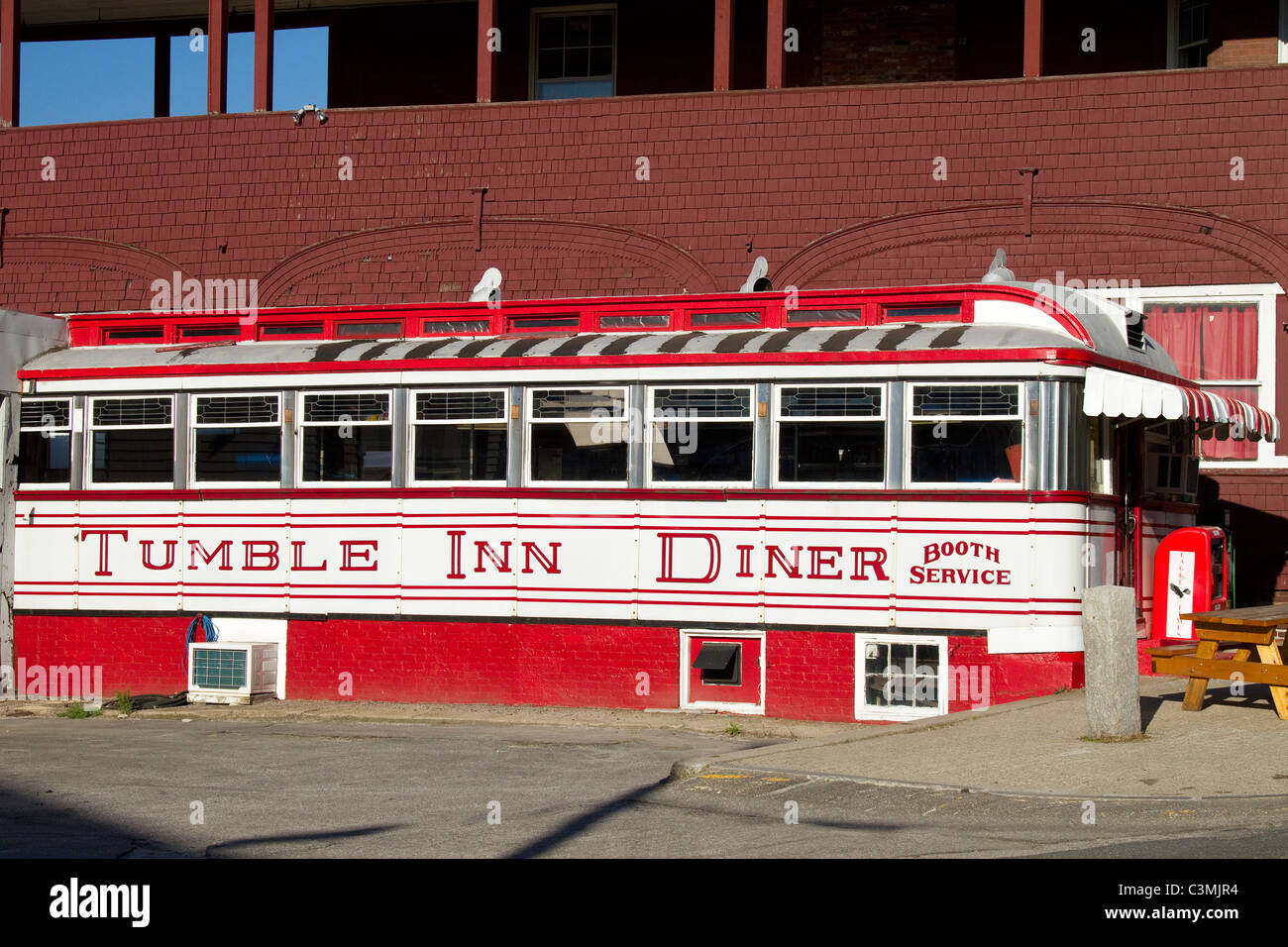 Old fashioned diner in Claremont, New Hampshire, USA Stock Photo