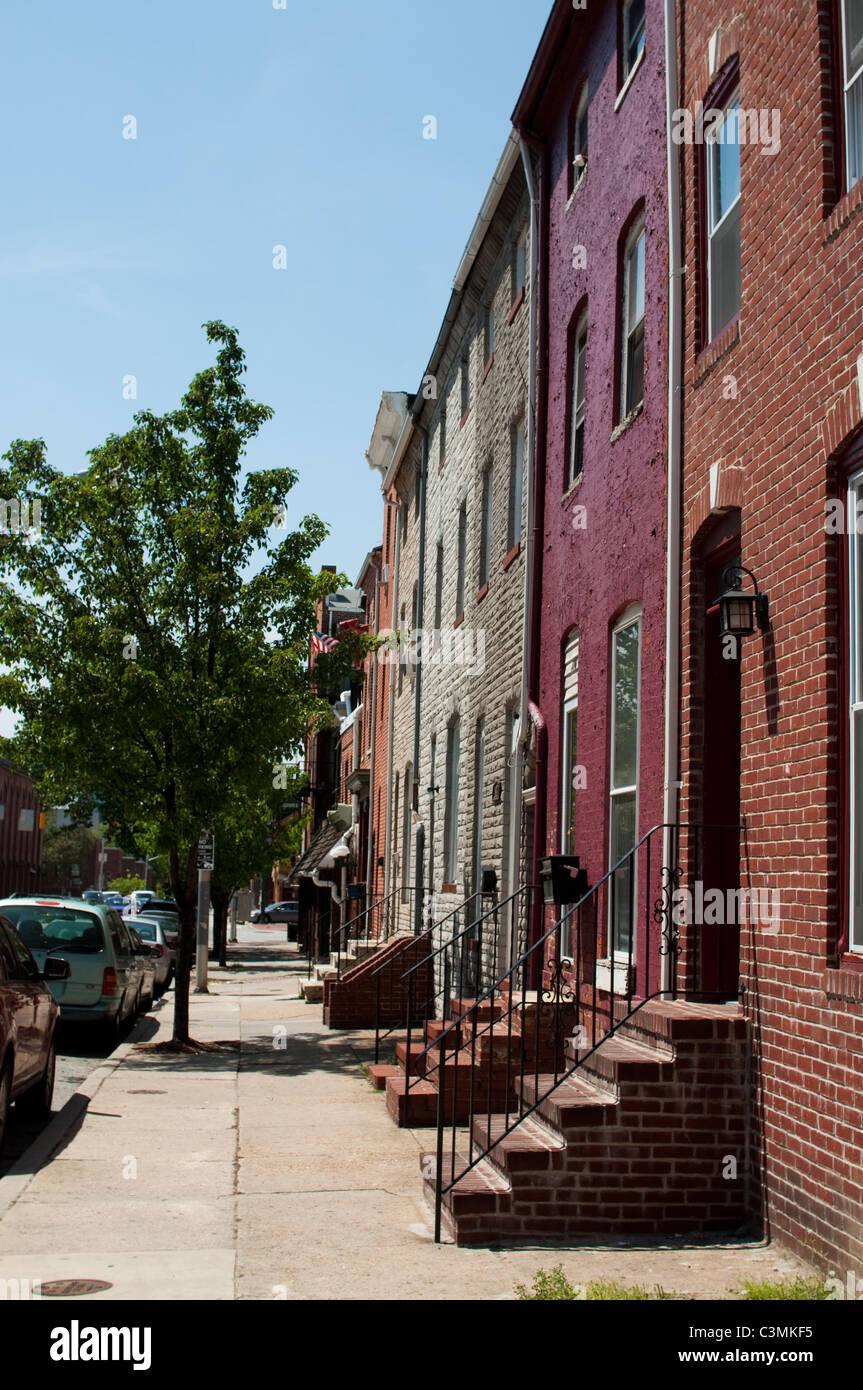 Baltimore houses in a row hires stock photography and images Alamy