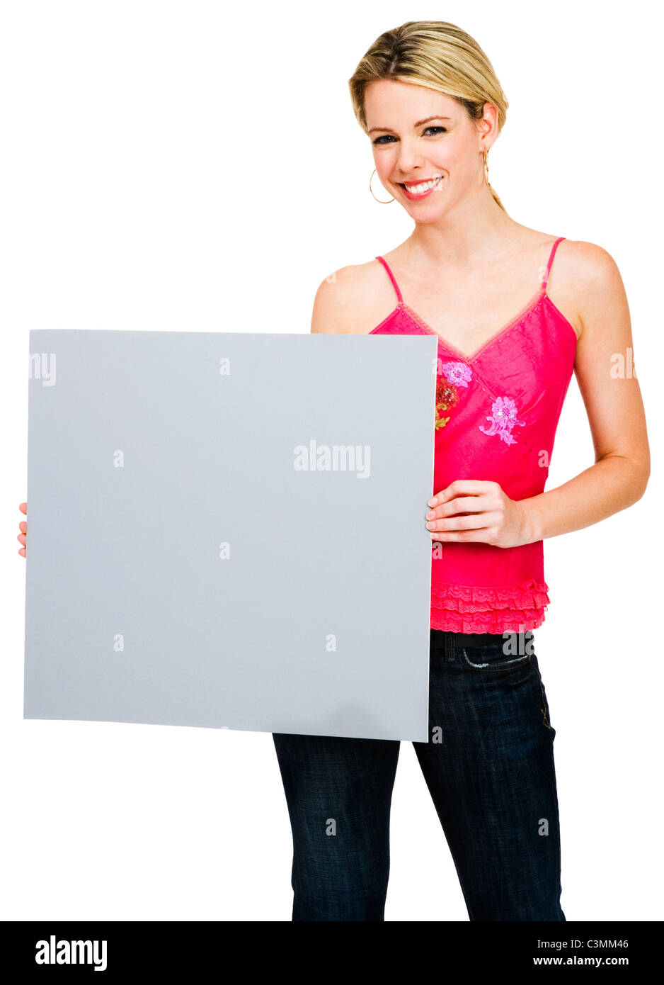 Woman with a placard hi-res stock photography and images - Alamy