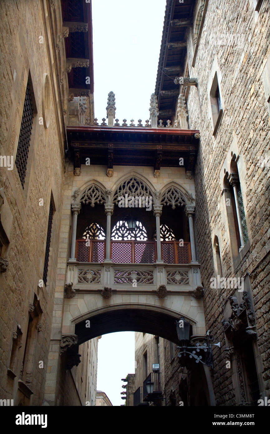 Barcelona - gothic balcon Stock Photo