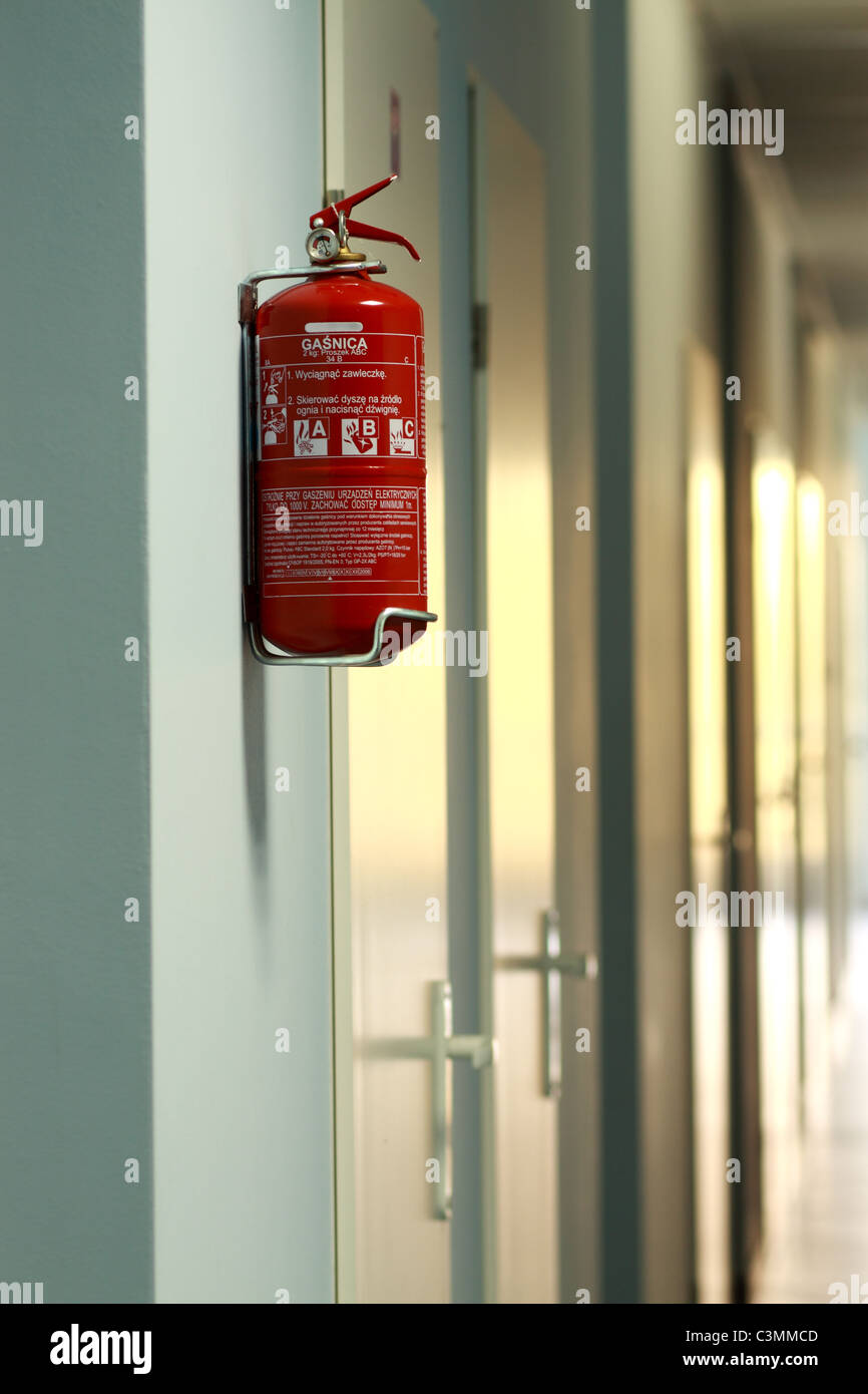 fire extinguisher in the workplace Stock Photo Alamy