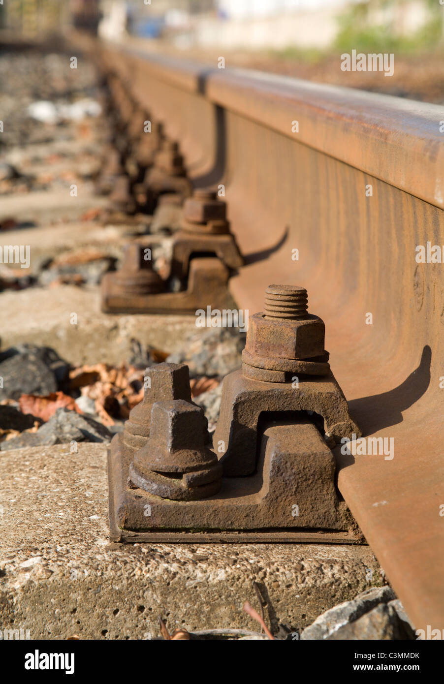 rails - detail Stock Photo - Alamy
