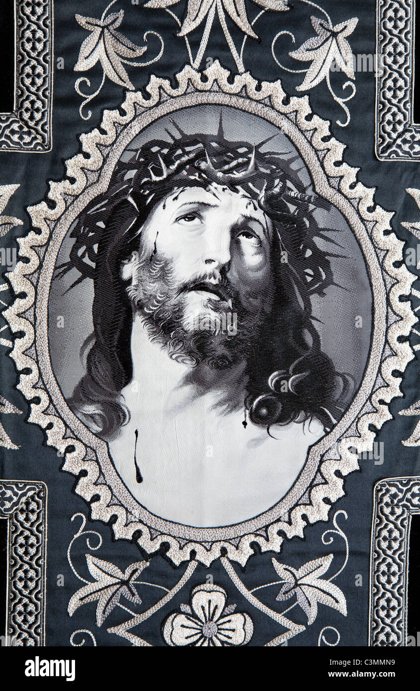 vestment - detail from Jesus Christ Stock Photo