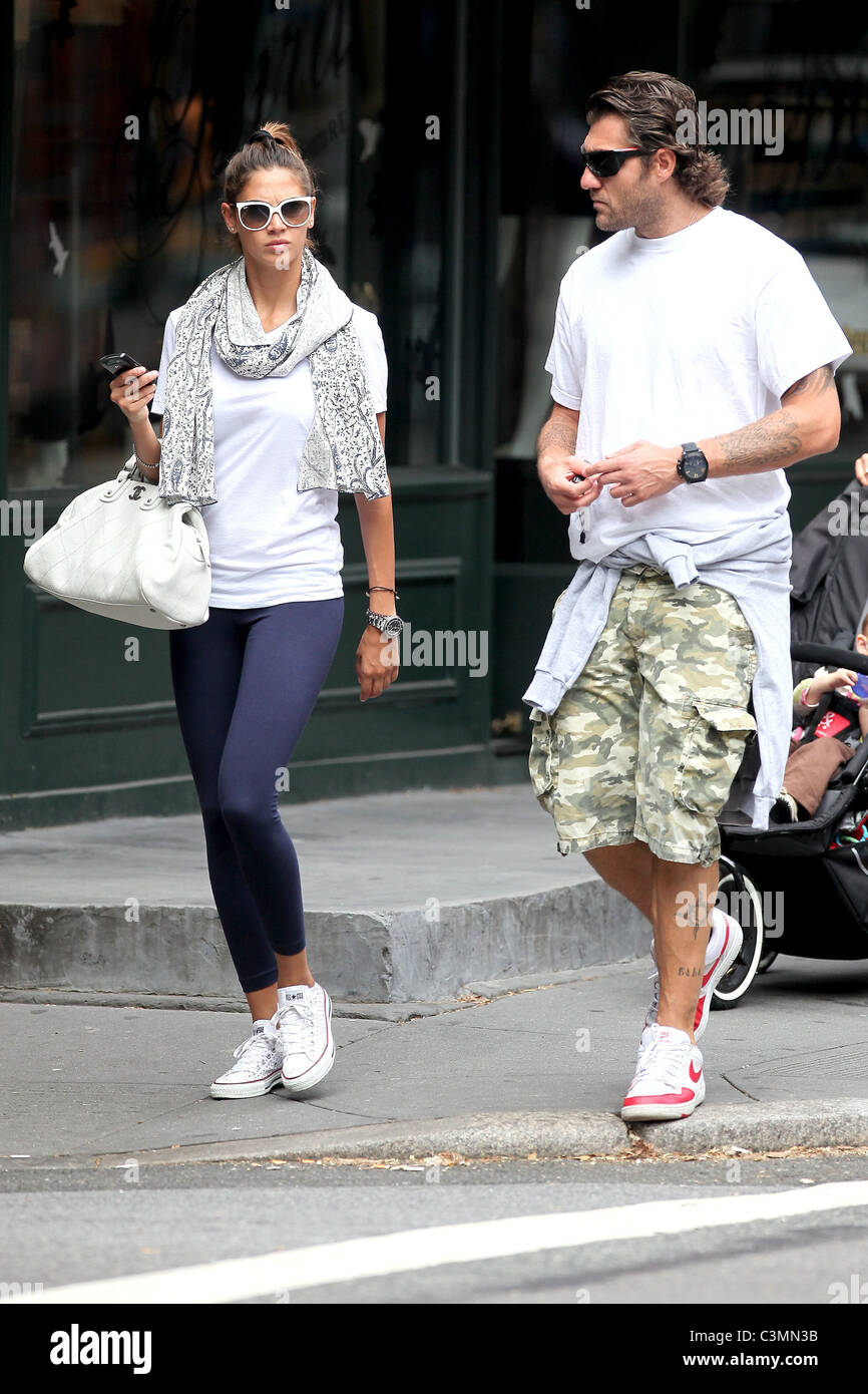 Melissa Satta and Christian Vieri Italian football player shopping in Soho with his girlfriend New York City, USA - 10.09.09 Stock Photo