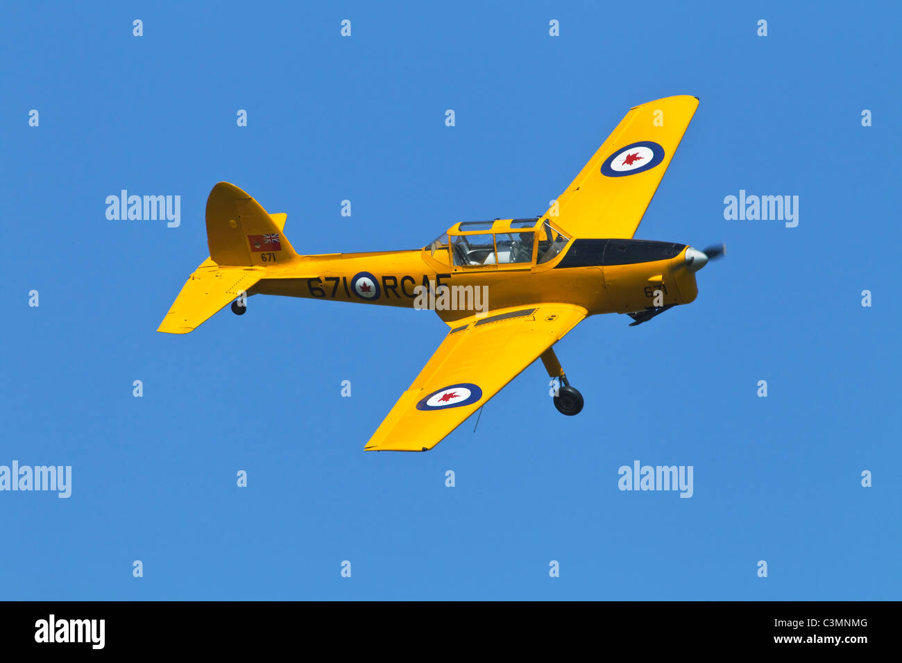 A De Havilland Canada DHC1 Chipmunk training aircraft of the RCAF - Royal Canadian Air Force Stock Photo