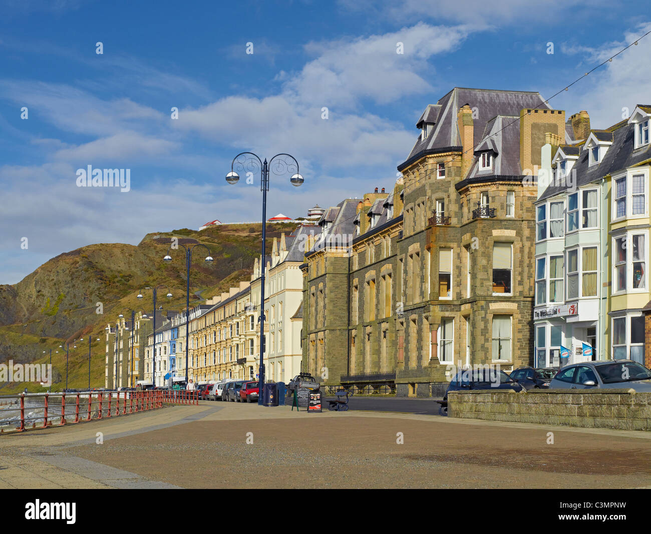 Properties on the seafront and North Beach in winter Marine Terrace