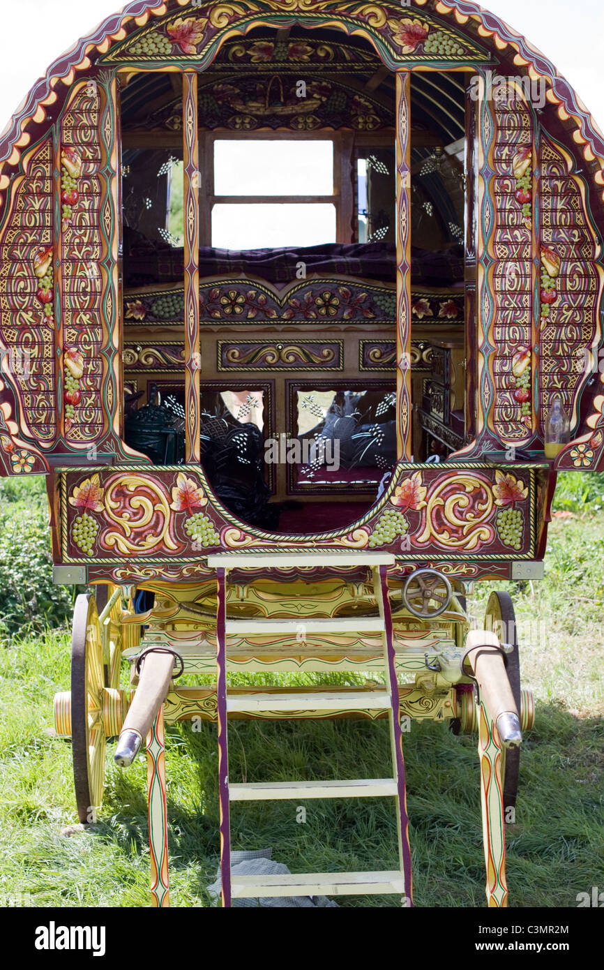 Romany Gypsy Caravan Stock Photo