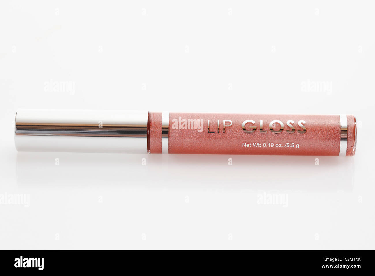 Lip gloss on white background Stock Photo