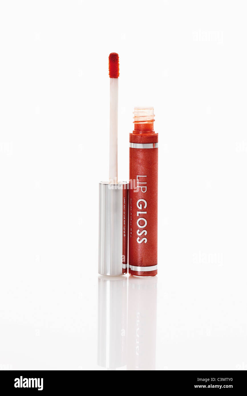 Lip gloss against white background Stock Photo