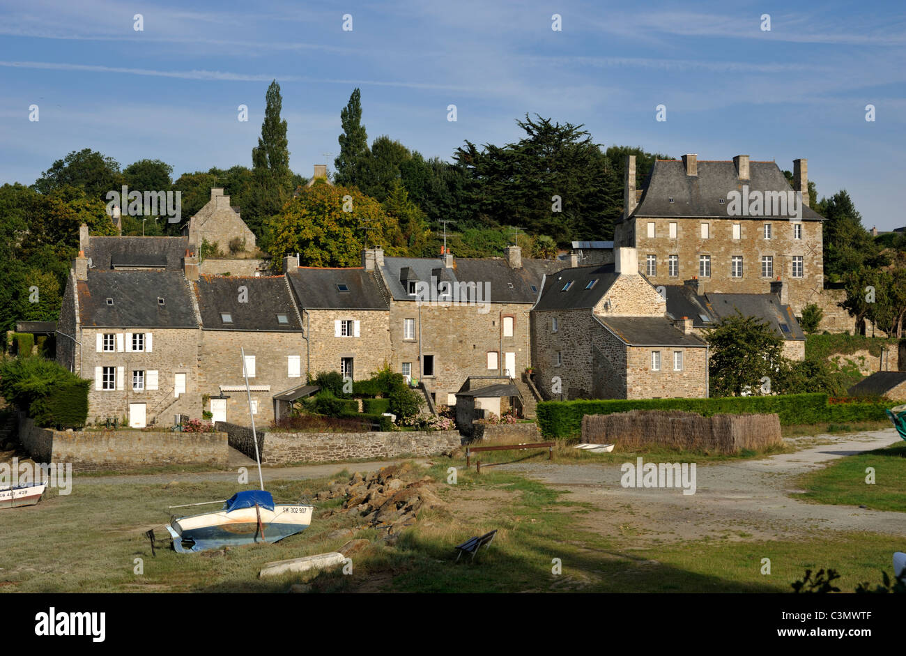 houses, port le guildo, créhen, côtes d'armor province, brittany (bretagne), france Stock Photo