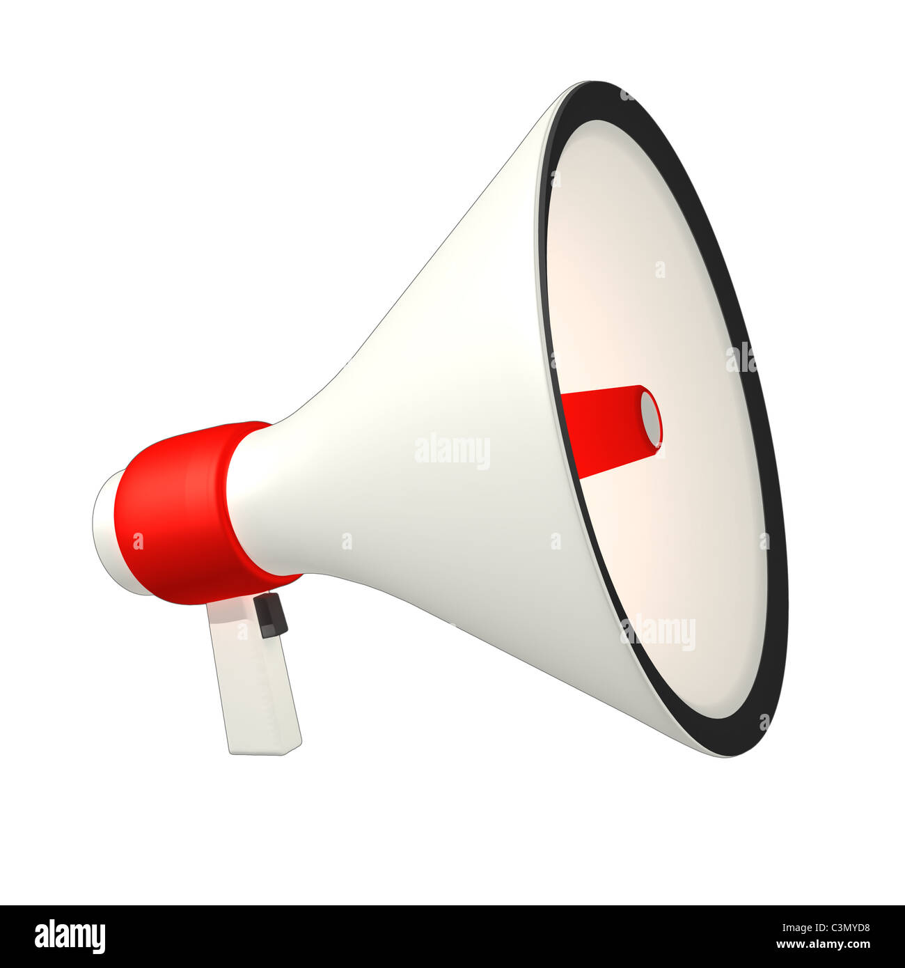 Bullhorn - isolated on white Stock Photo - Alamy