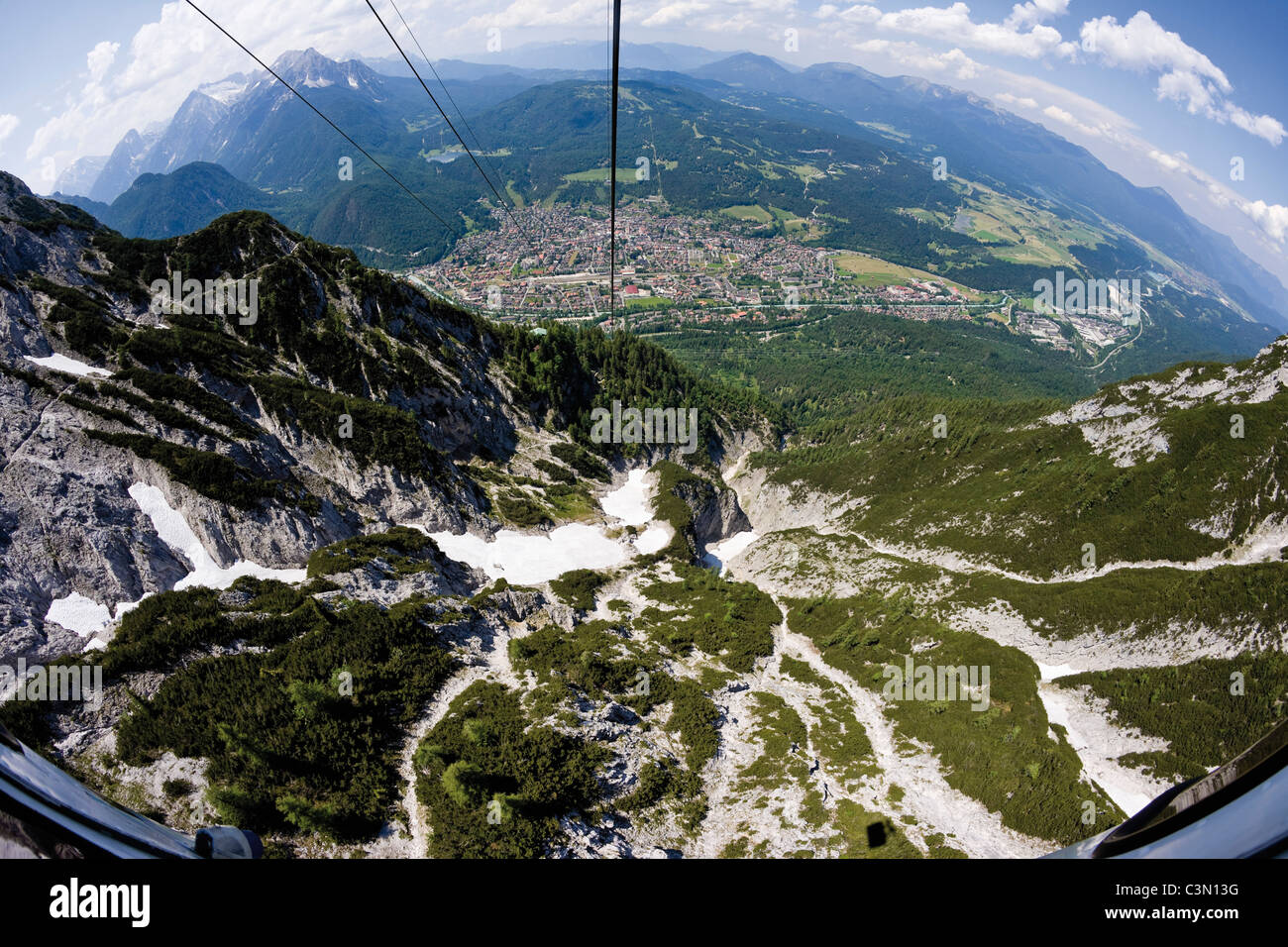 Germany, Bavaria, Mittenwald, cable car Stock Photo Alamy
