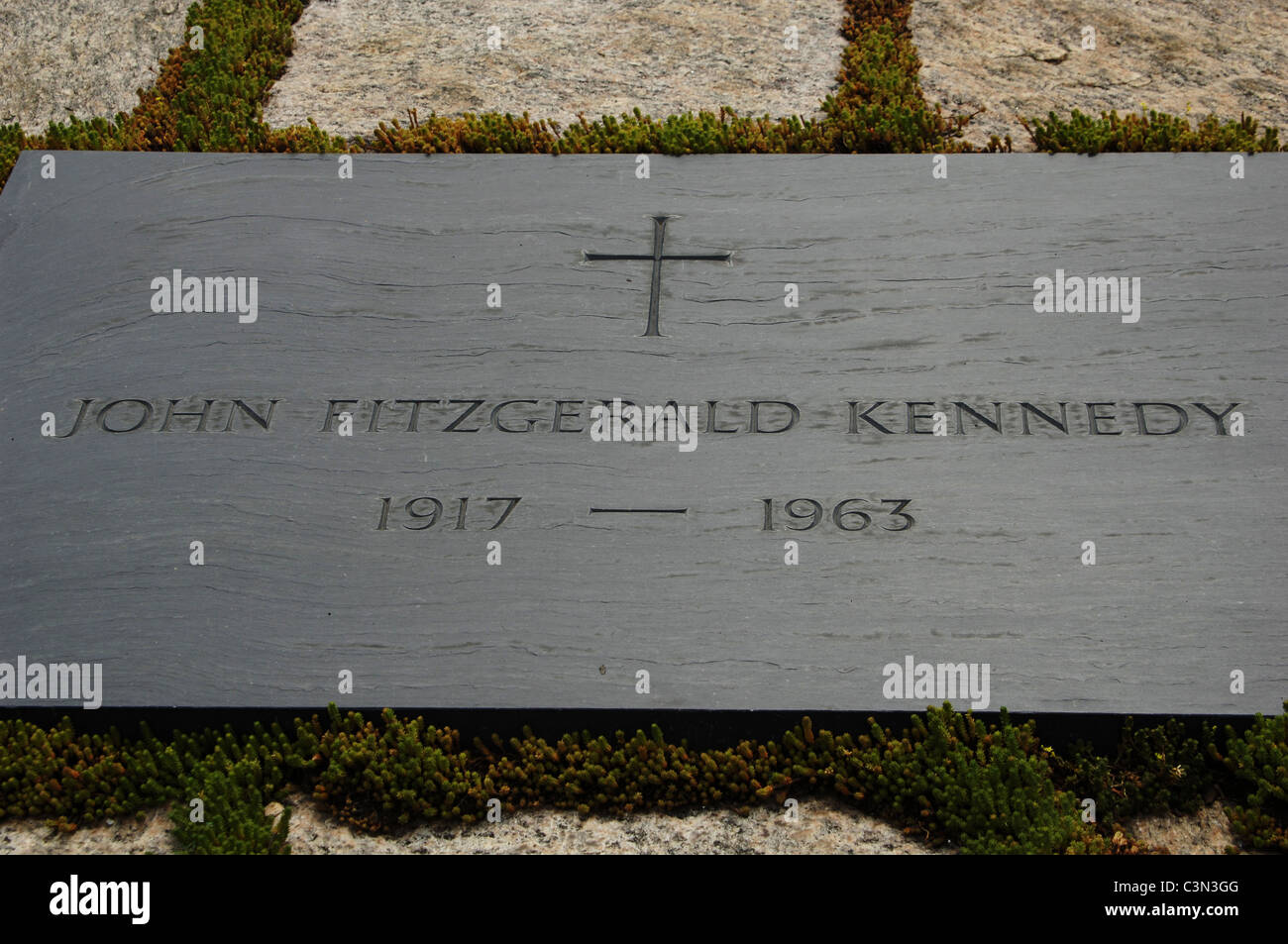 John Fitzgerald Kennedy (1917-1963). Grave in Arlington National Cemetery. United States. Stock Photo