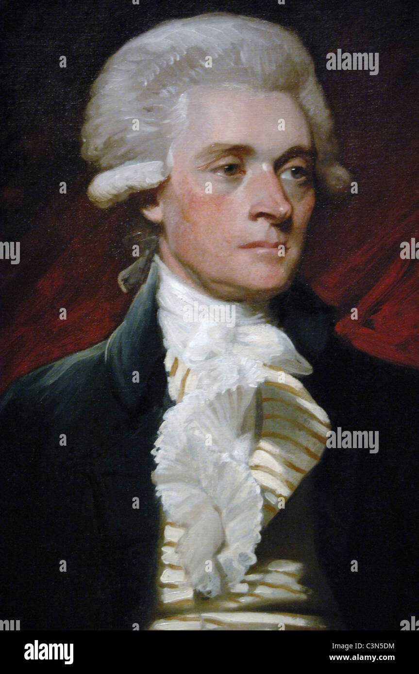 Thomas Jefferson (1743-1826). 3rd President and one of the Founding Fathers of the United States. Stock Photo