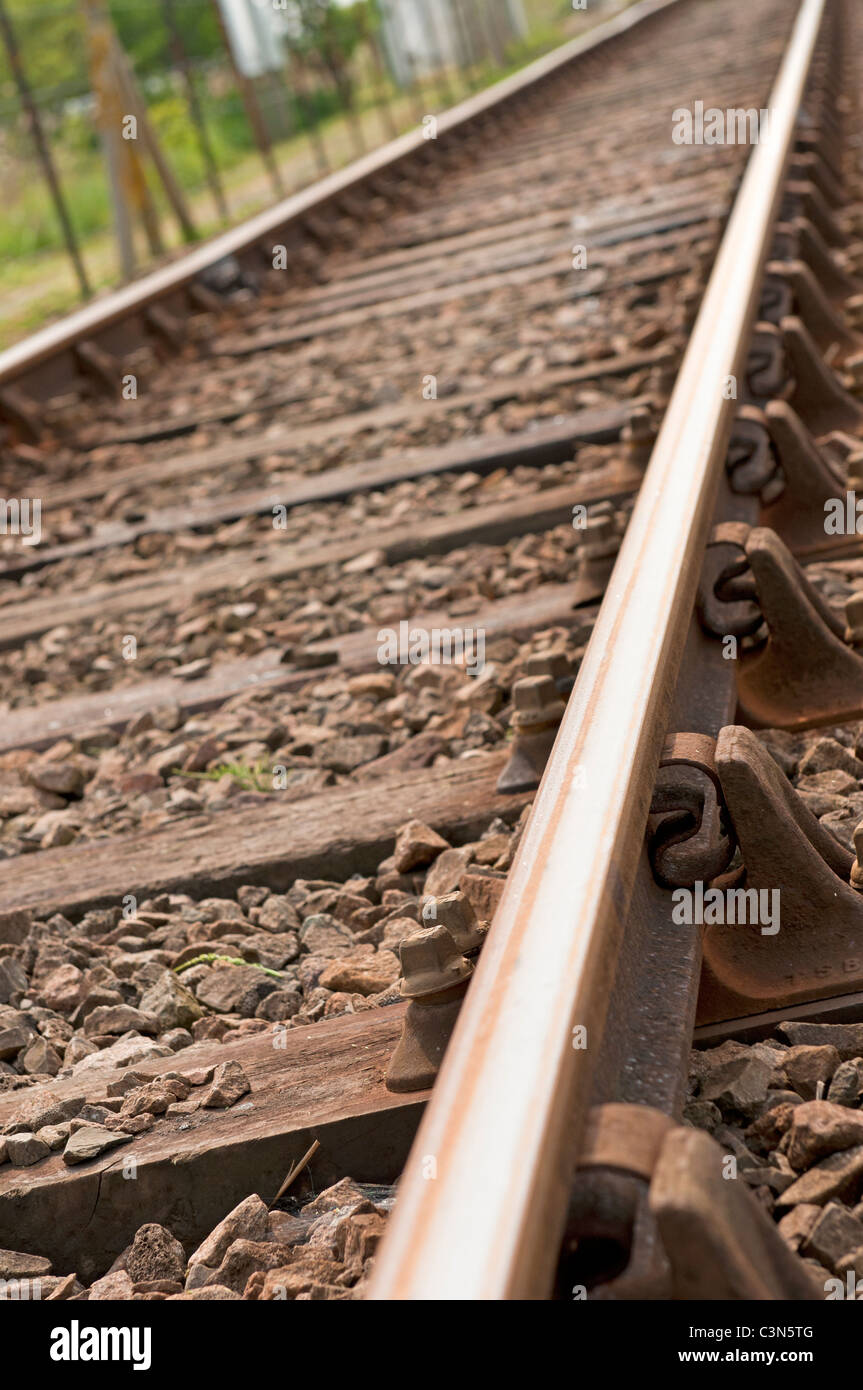 Rails close up hi-res stock photography and images - Alamy