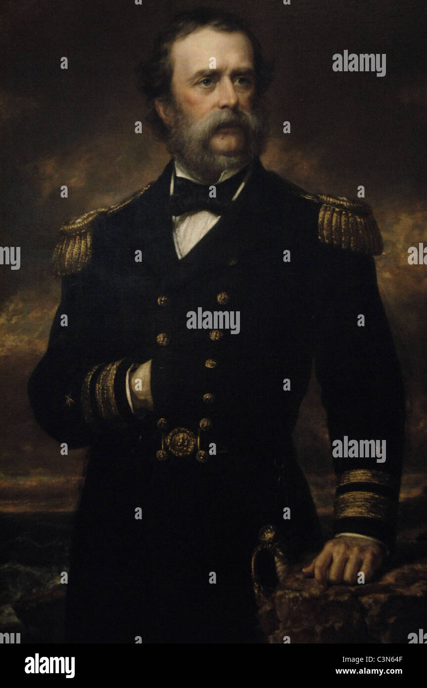 Samuel Francis Du Pont (1803-1865). American naval officer. Portrait (1867-1868) by Daniel Huntington (1816-1906). Stock Photo