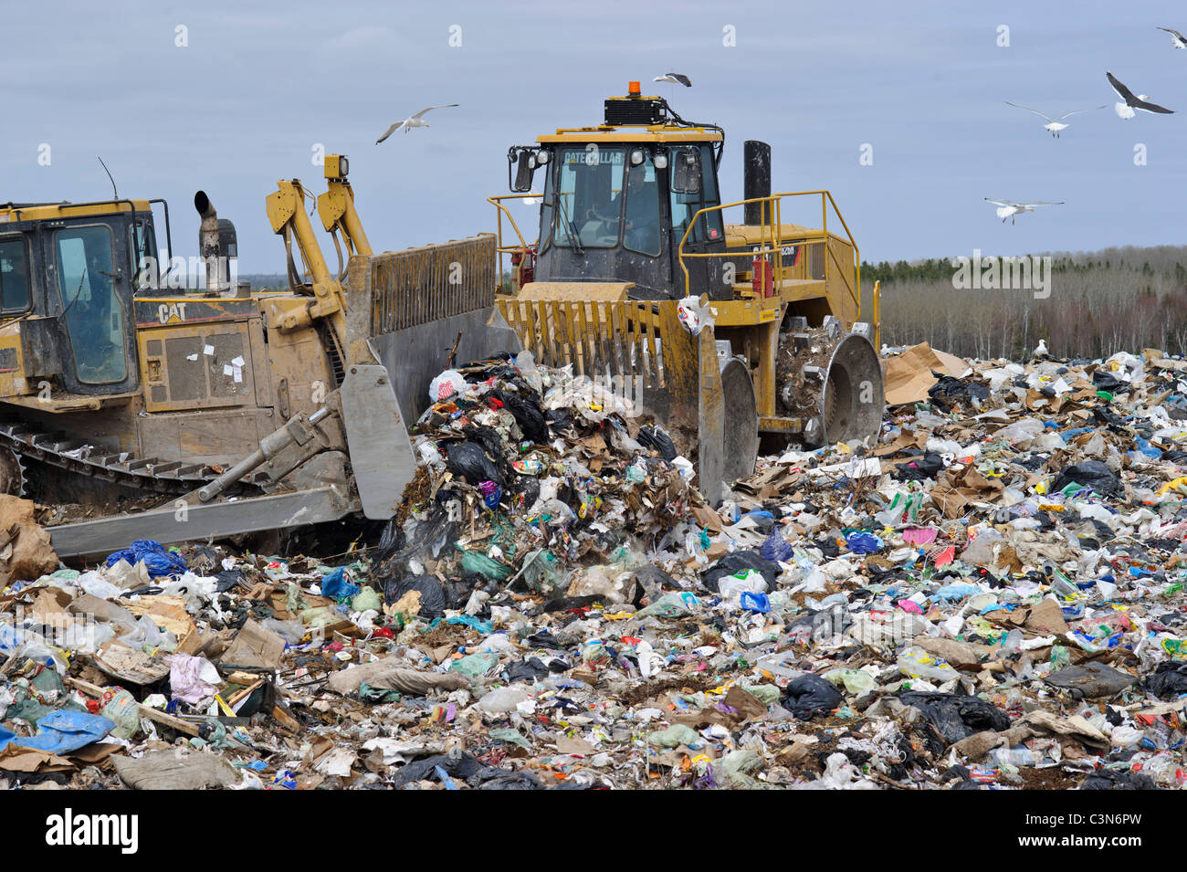 Regional waste management dump in New Brunswick Canada Stock Photo