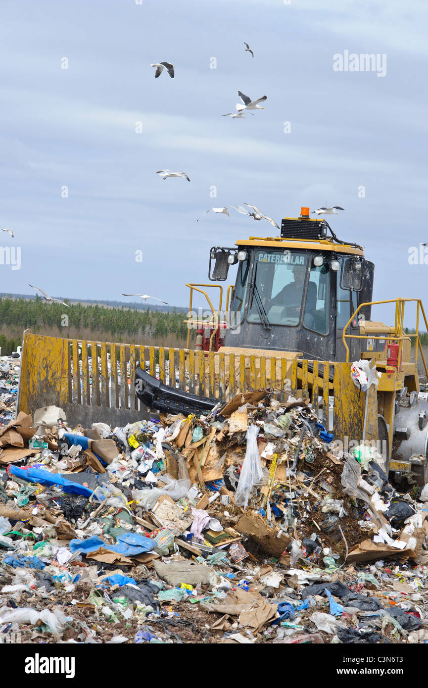 Regional waste management dump in New Brunswick Canada Stock Photo