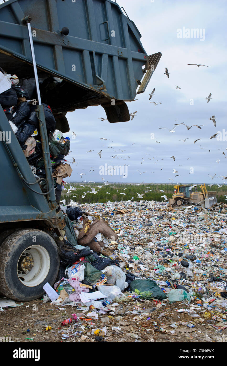 Regional waste management dump in New Brunswick Canada Stock Photo Alamy