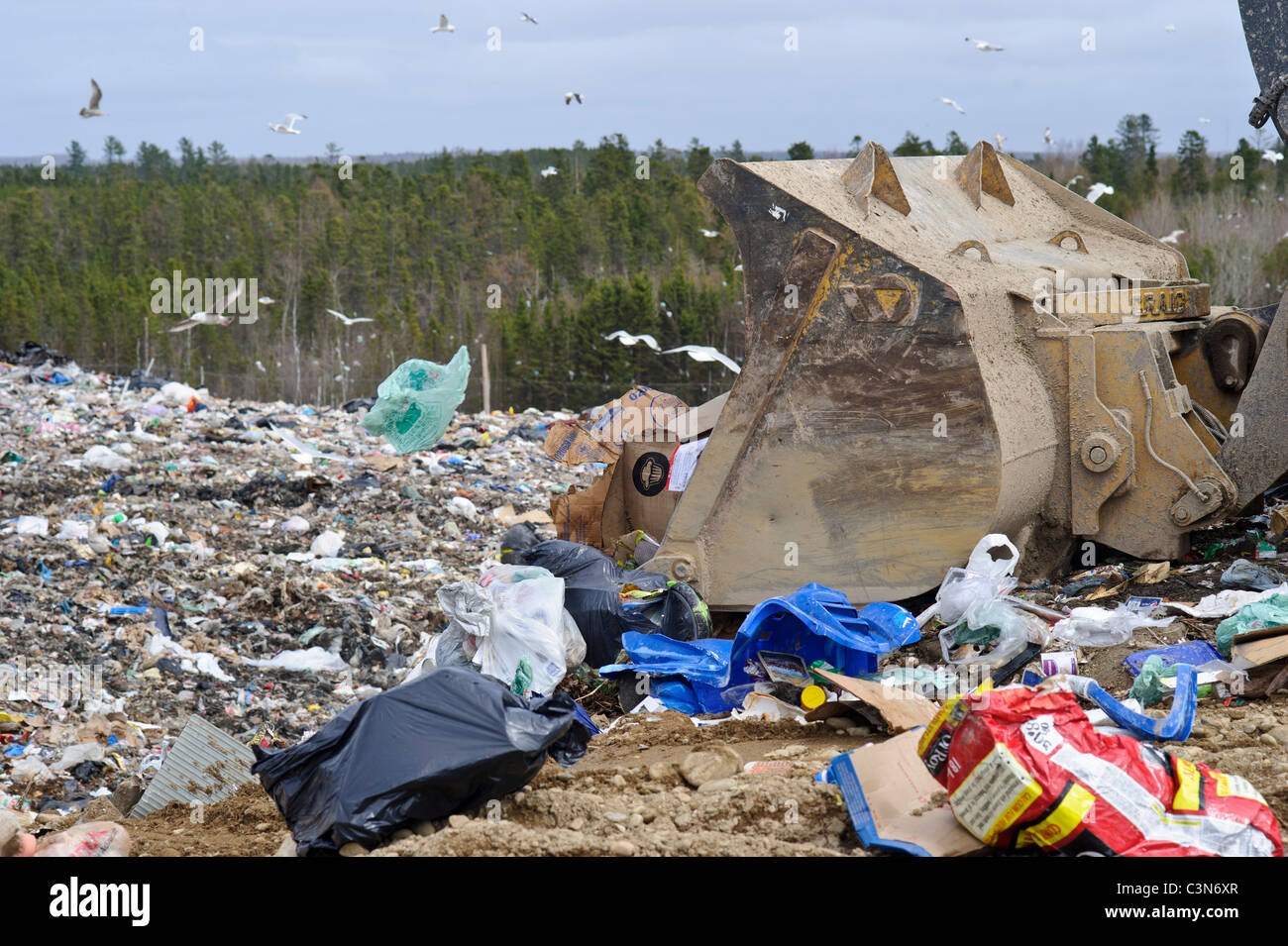Regional waste management dump in New Brunswick Canada Stock Photo