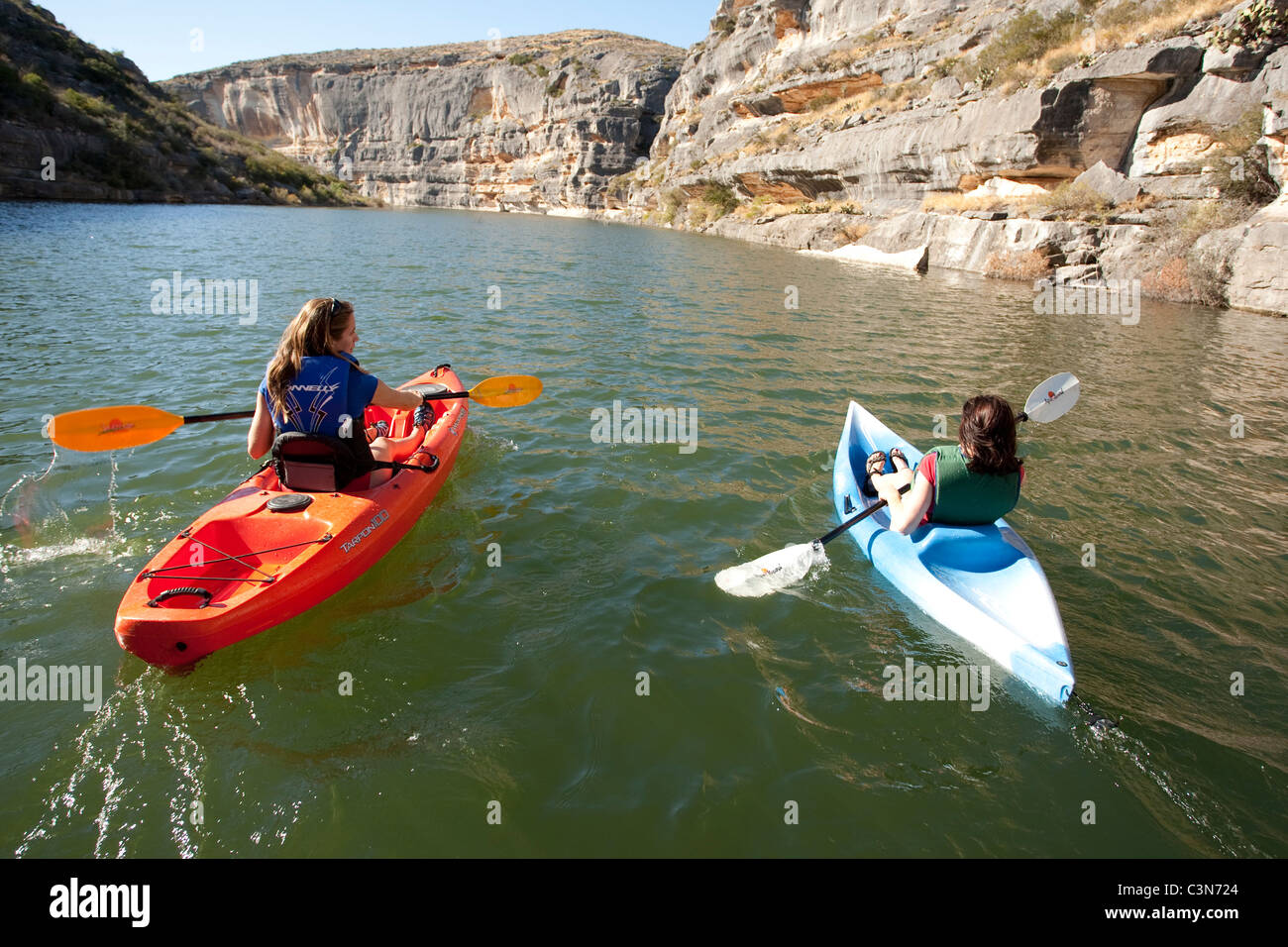 Fall kayaking on the Pecos River in southwestern Val Verde County