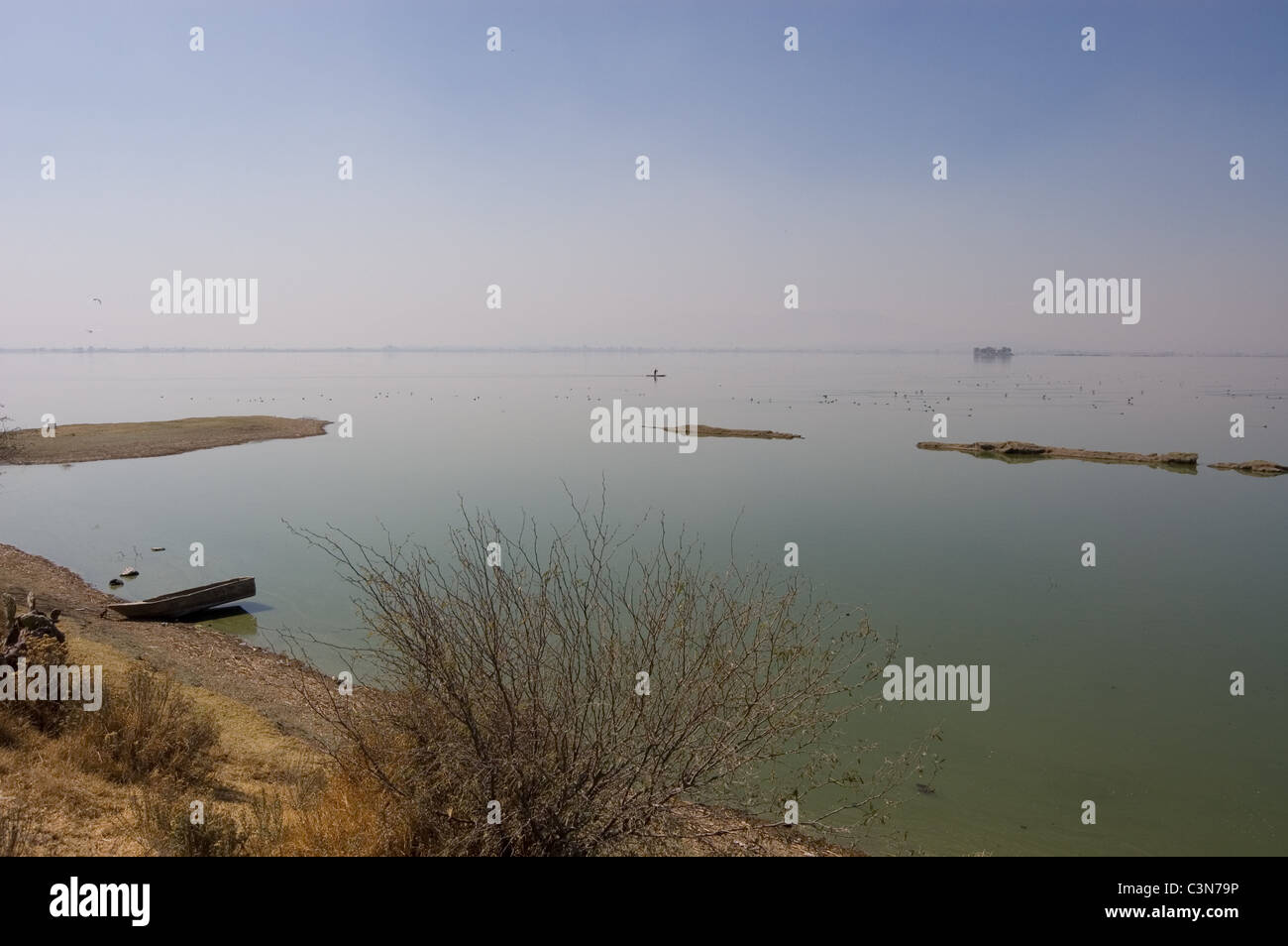 Photo of the Zumpango lake in Mexico Stock Photo