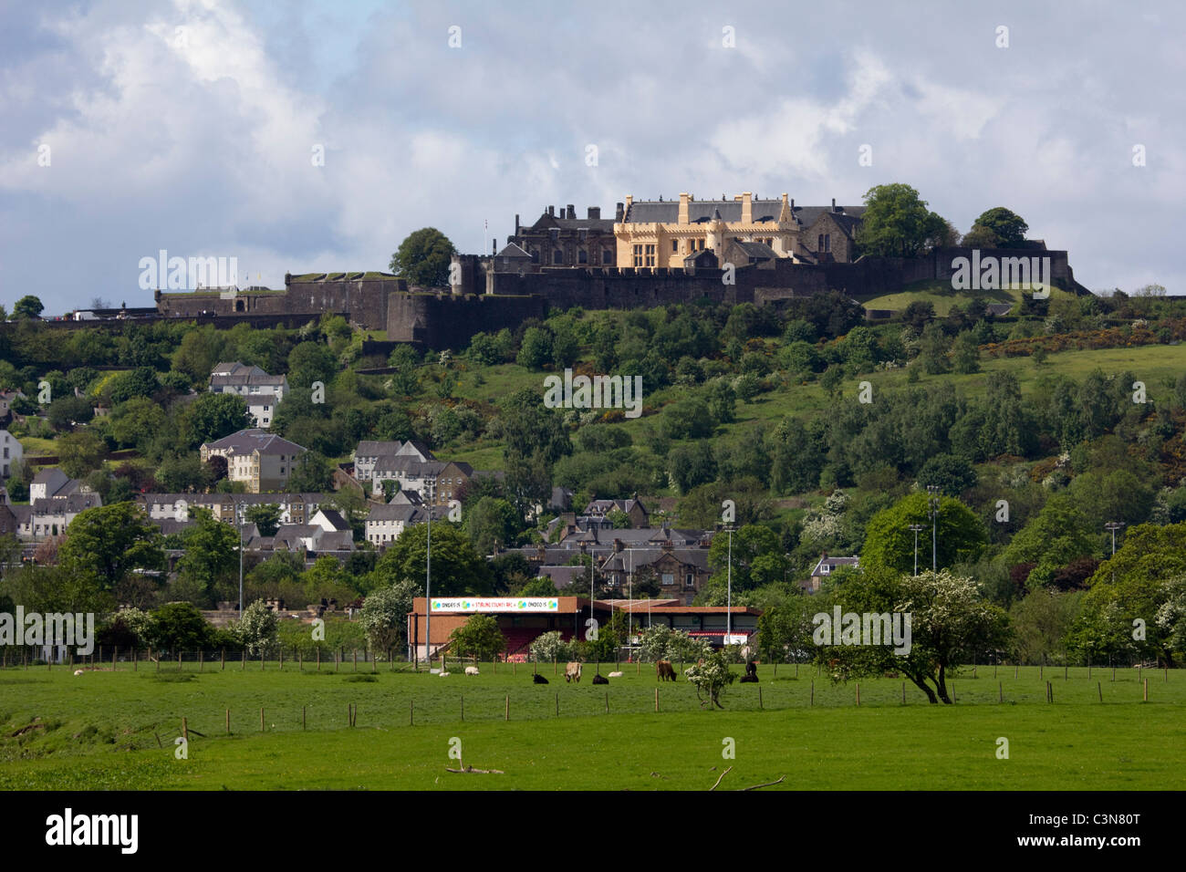 Stirling castle by river forth scotland uk Stock Photo