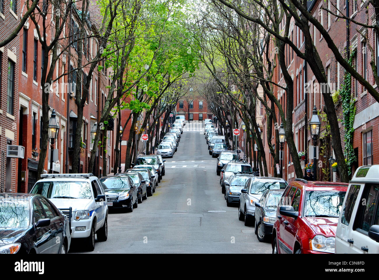 View of the Beacon Hill in Boston Stock Photo Alamy