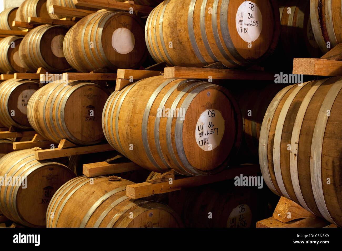 South Africa, Western Cape, Worcester, KWV Brandy Cellar Stock Photo