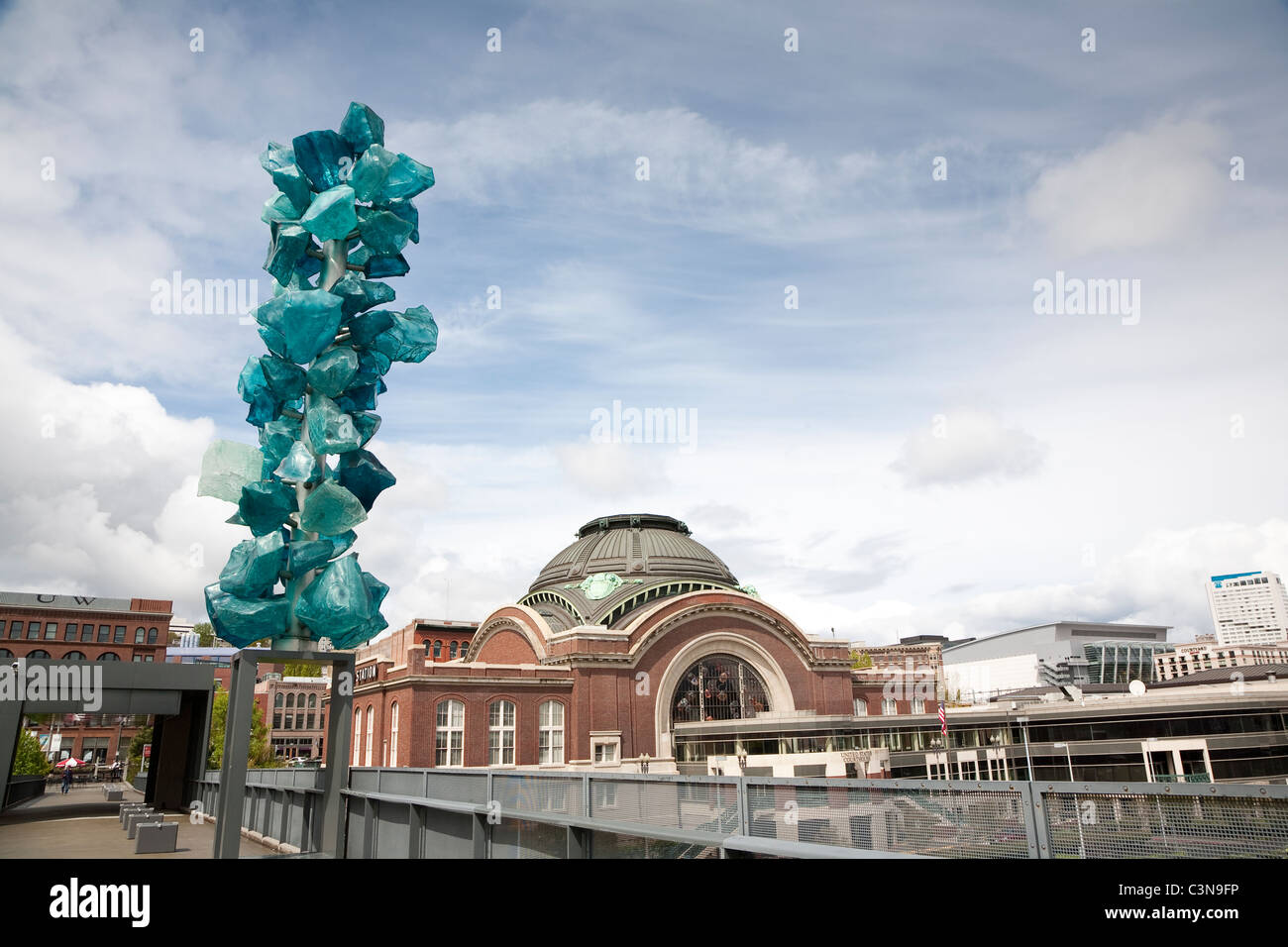 The Chihuly Bridge of Glass Stock Photo