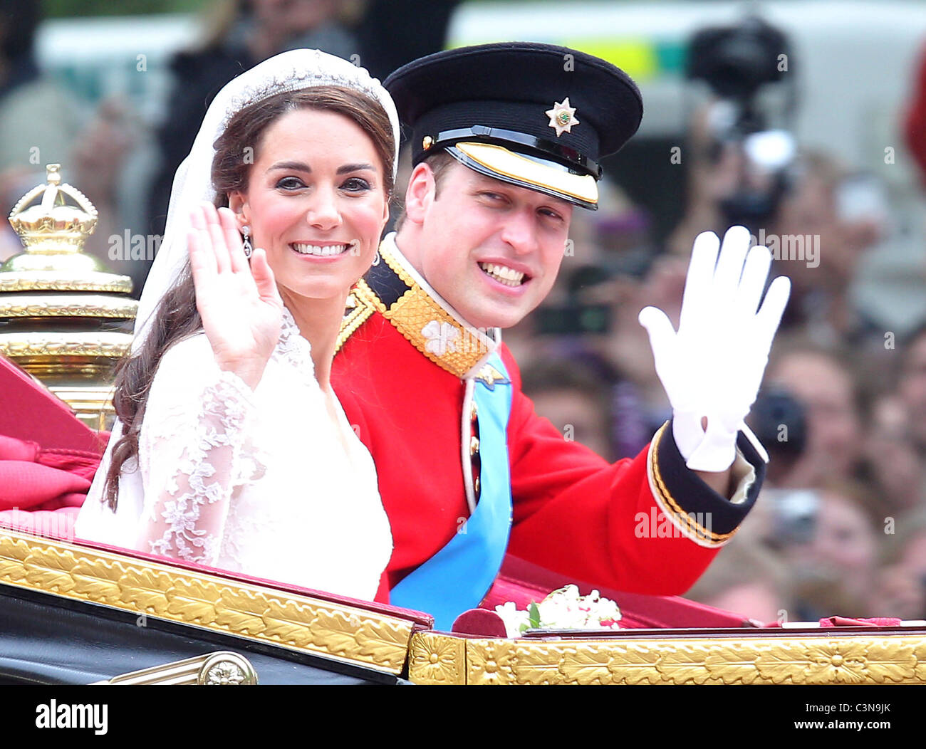 Royal Wedding of Prince William to Catherine Middleton at Westminster Abbey. Picture by Philip Toscano Stock Photo