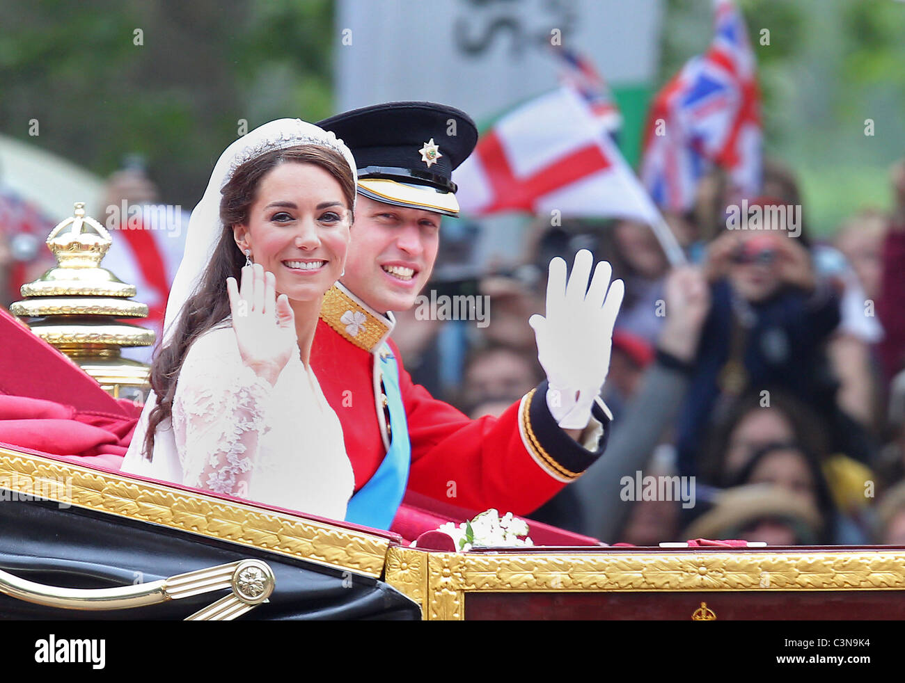 Royal Wedding of Prince William to Catherine Middleton at Westminster Abbey. Picture by Philip Toscano Stock Photo