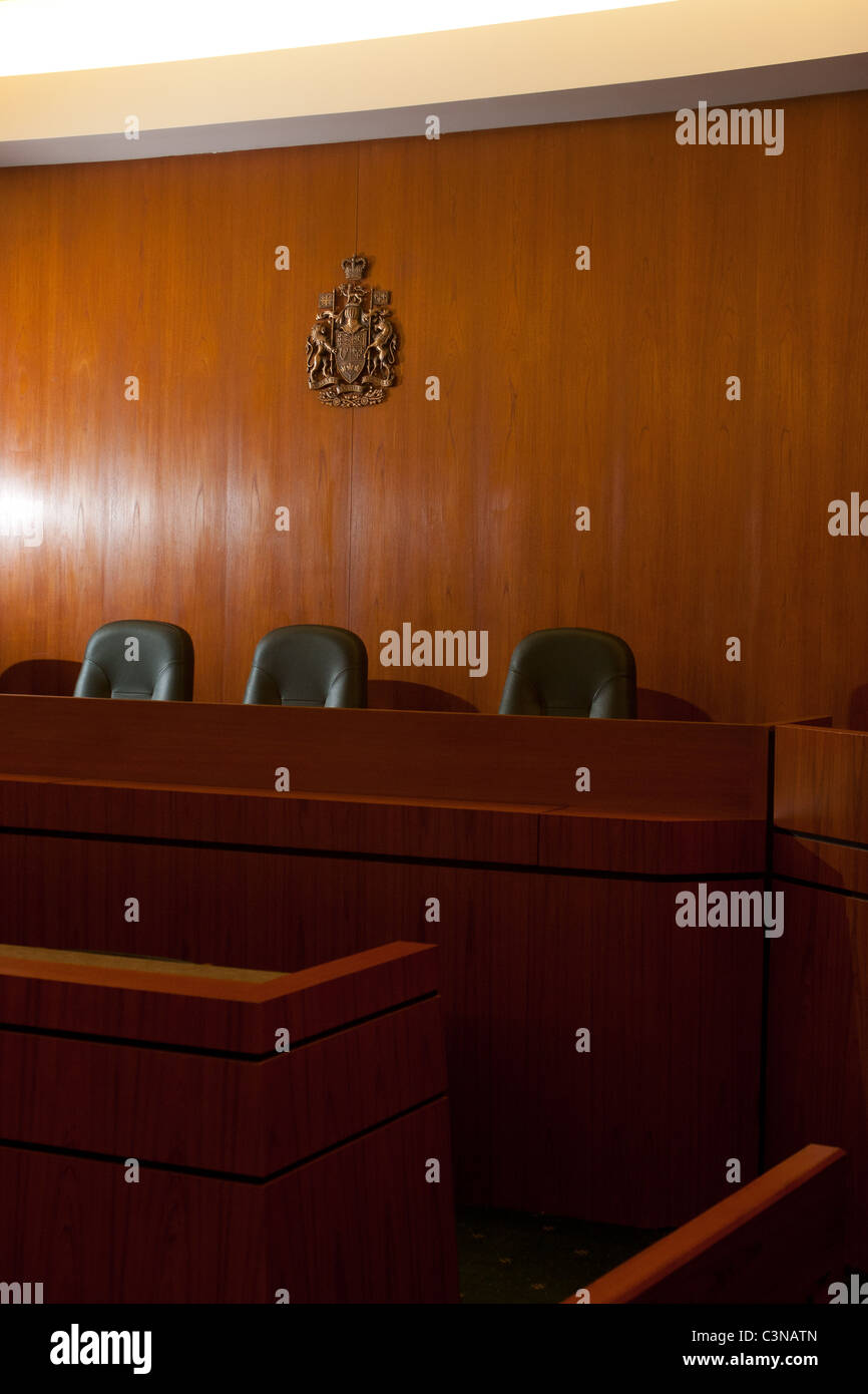 Empty Canadian Alberta Courtroom Stock Photo 36734229 Alamy