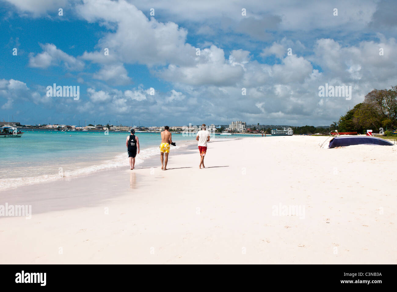 Pebbles Beach at Barbados Yacht Club Barbados, Caribbean. Stock Photo