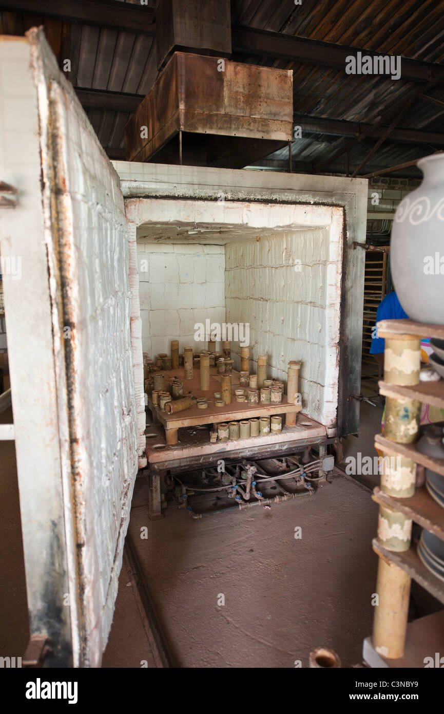 Kiln at Earthworks pottery studio barn factory Barbados
