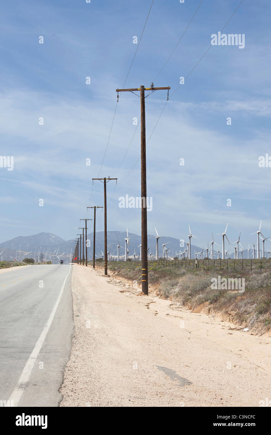 wind turbines california usa Stock Photo