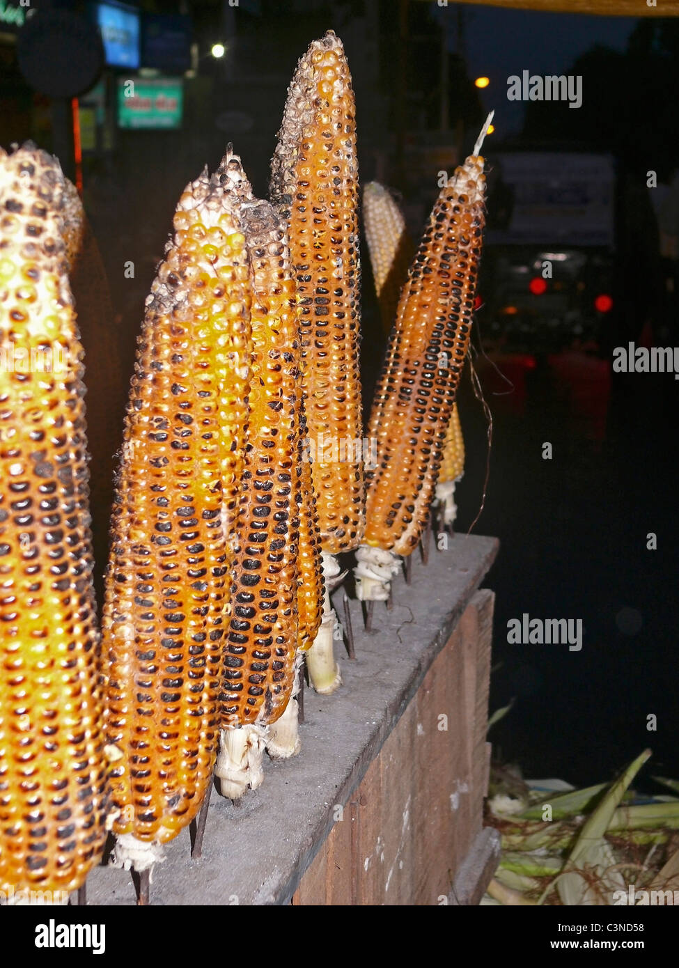 Roasted corns Stock Photo