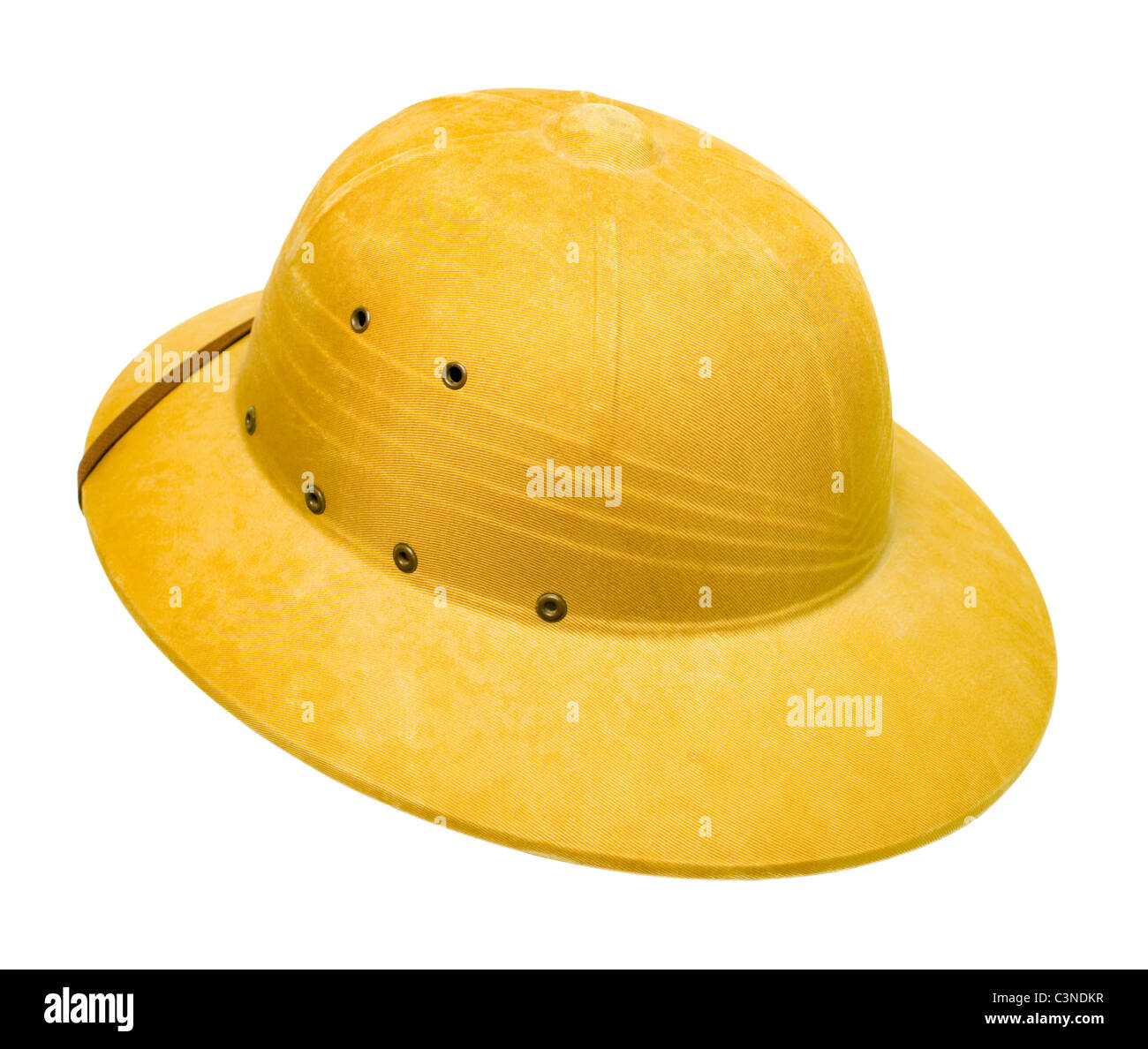 Yellow hat isolated over white Stock Photo Alamy