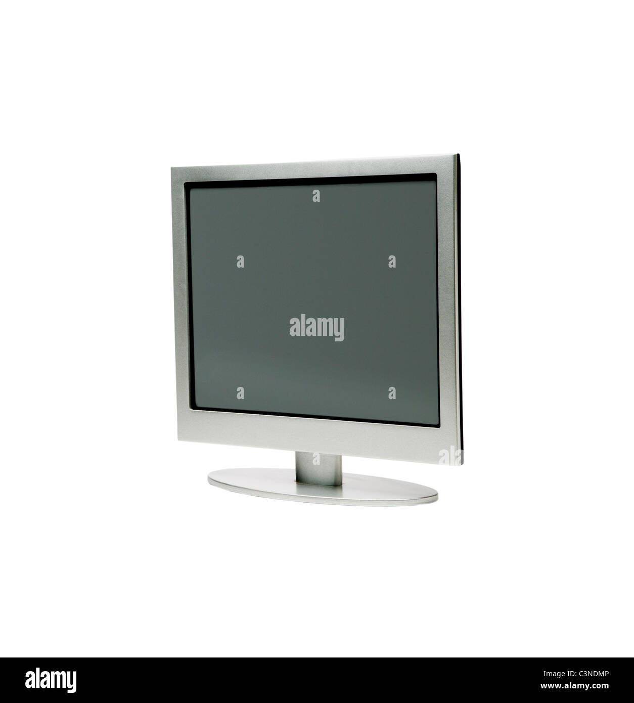 One computer monitor isolated over white Stock Photo - Alamy