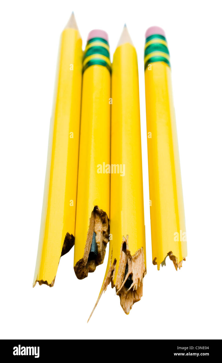 Broken pencil isolated Cut Out Stock Images & Pictures Alamy