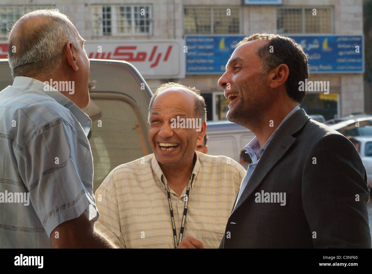 Fadi Ghandour, founder and CEO of ARAMEX, checking up on activity at one of his Amman sorting facilities. Stock Photo
