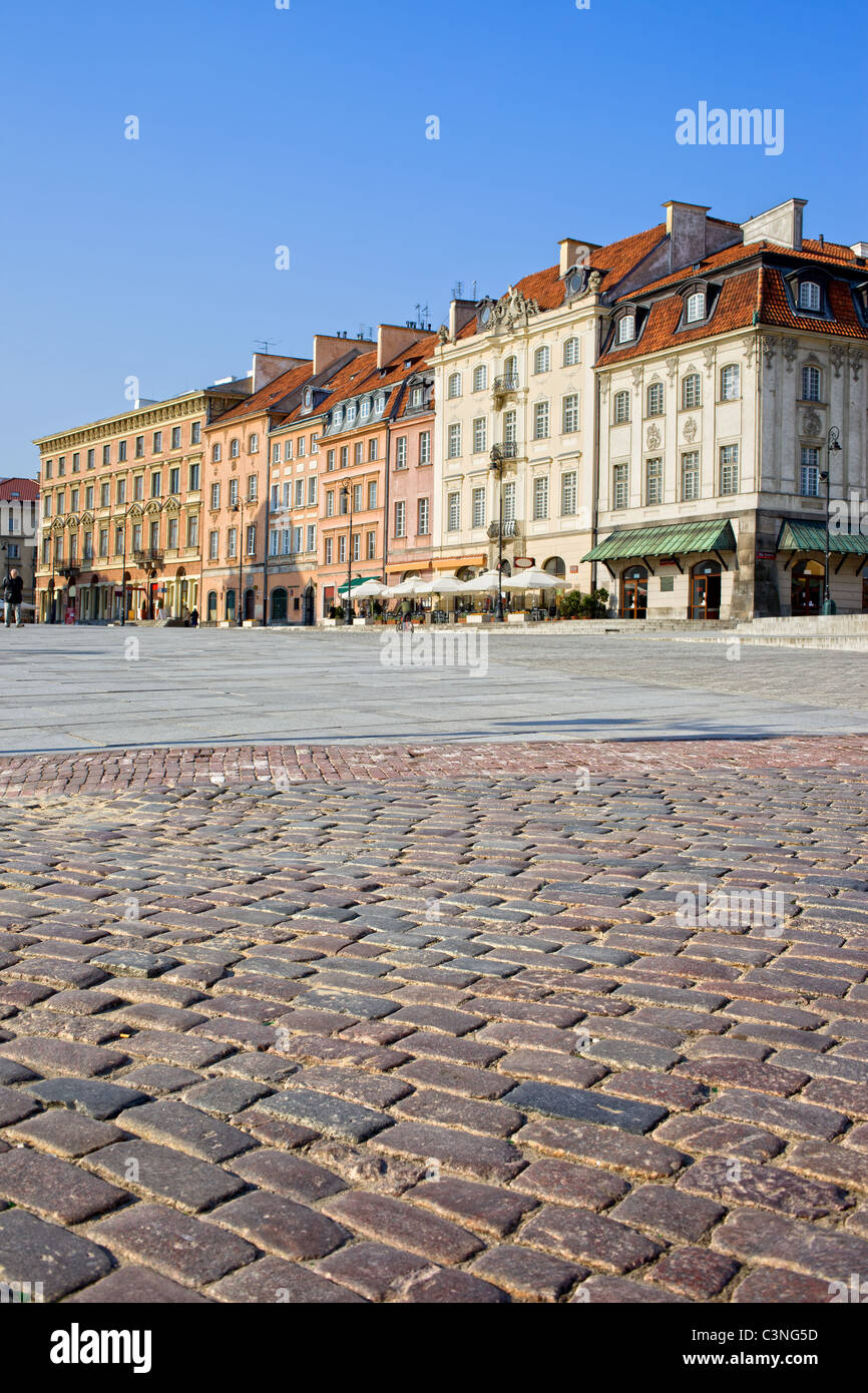 Cobbled square in Old Town, Warsaw, Poland Stock Photo