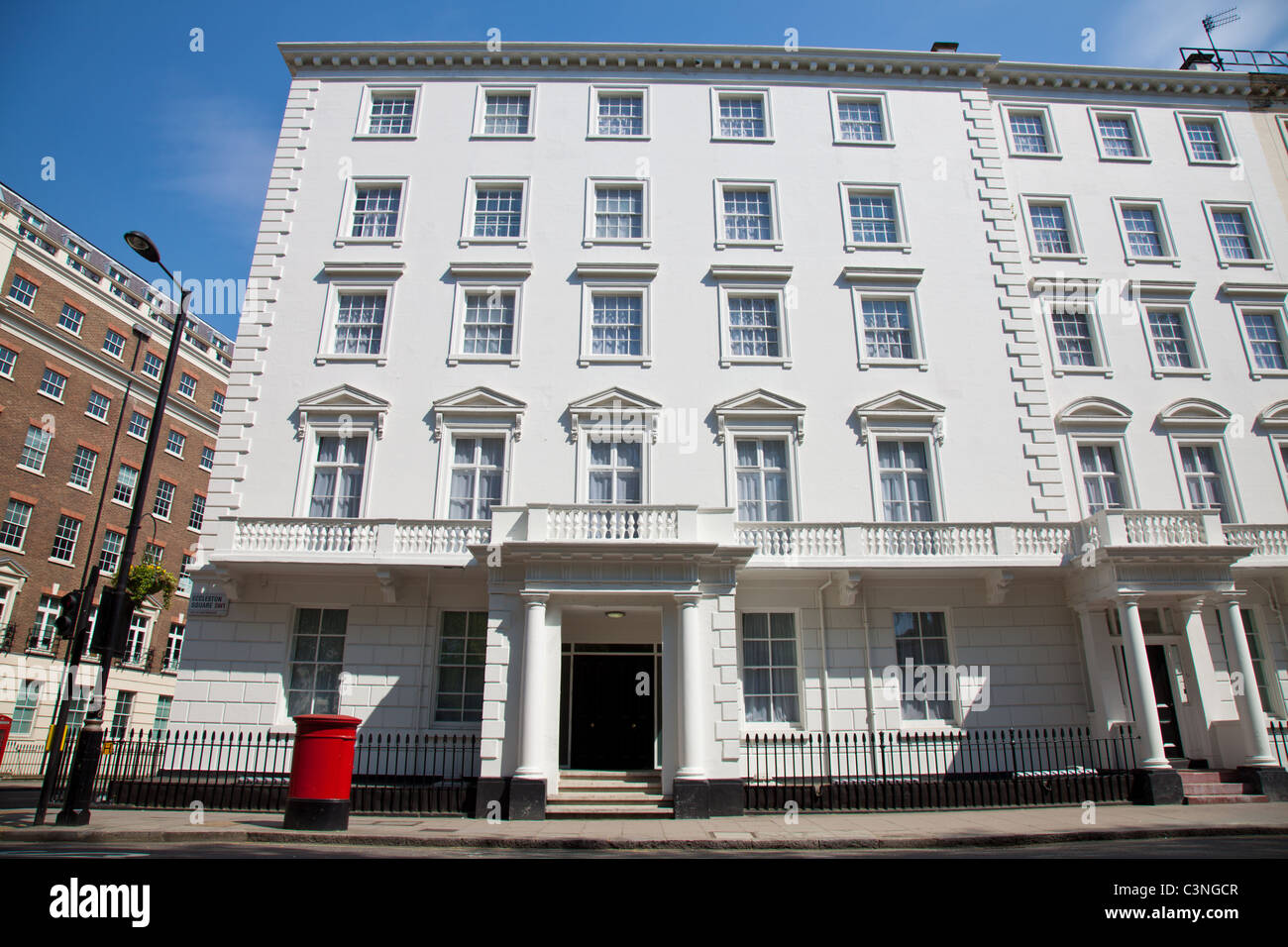 Old white houses in London Stock Photo Alamy
