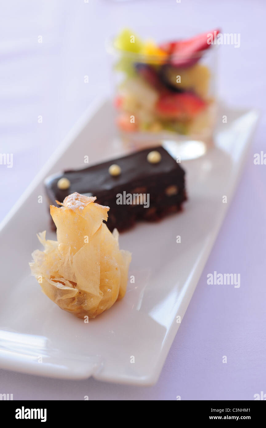 Luxor Egypt desserts sweets at the Hilton Hotel Stock Photo Alamy