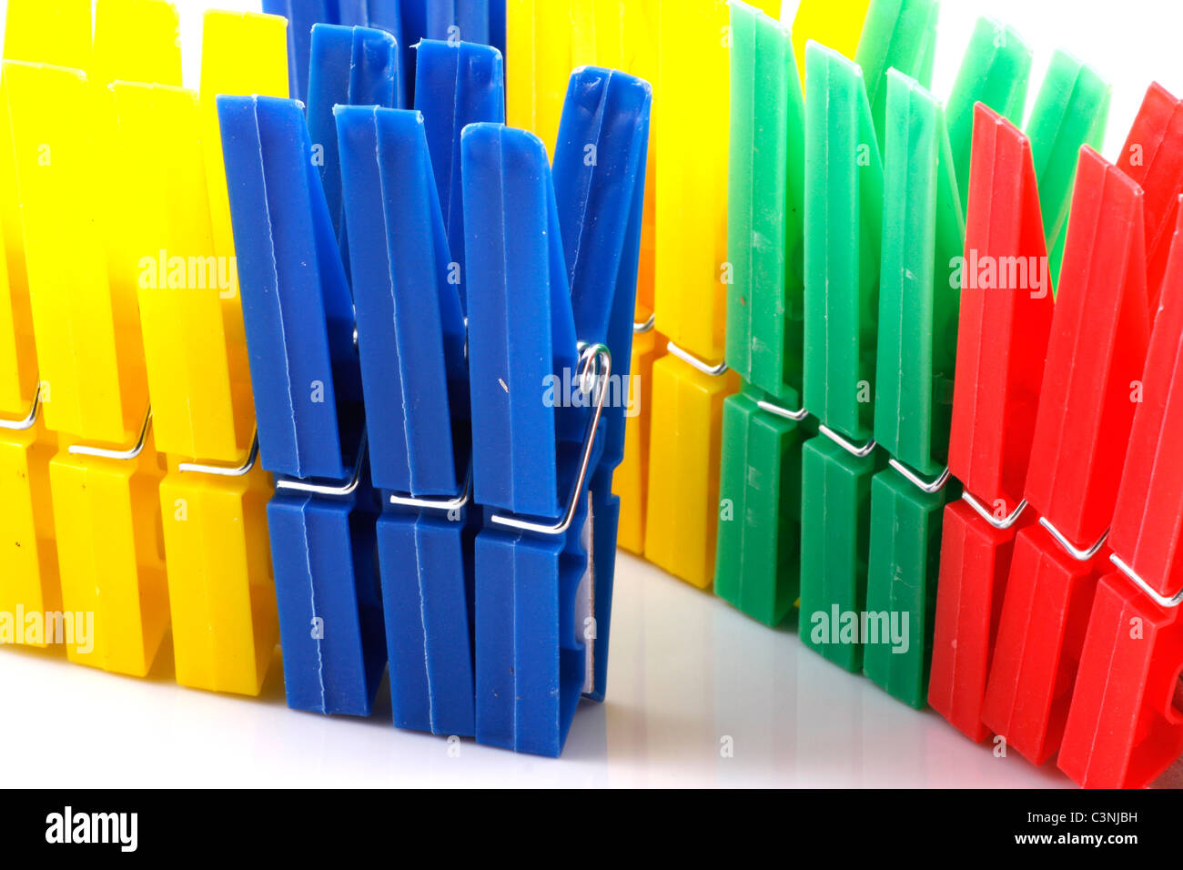 Colorful clothes pins Stock Photo Alamy